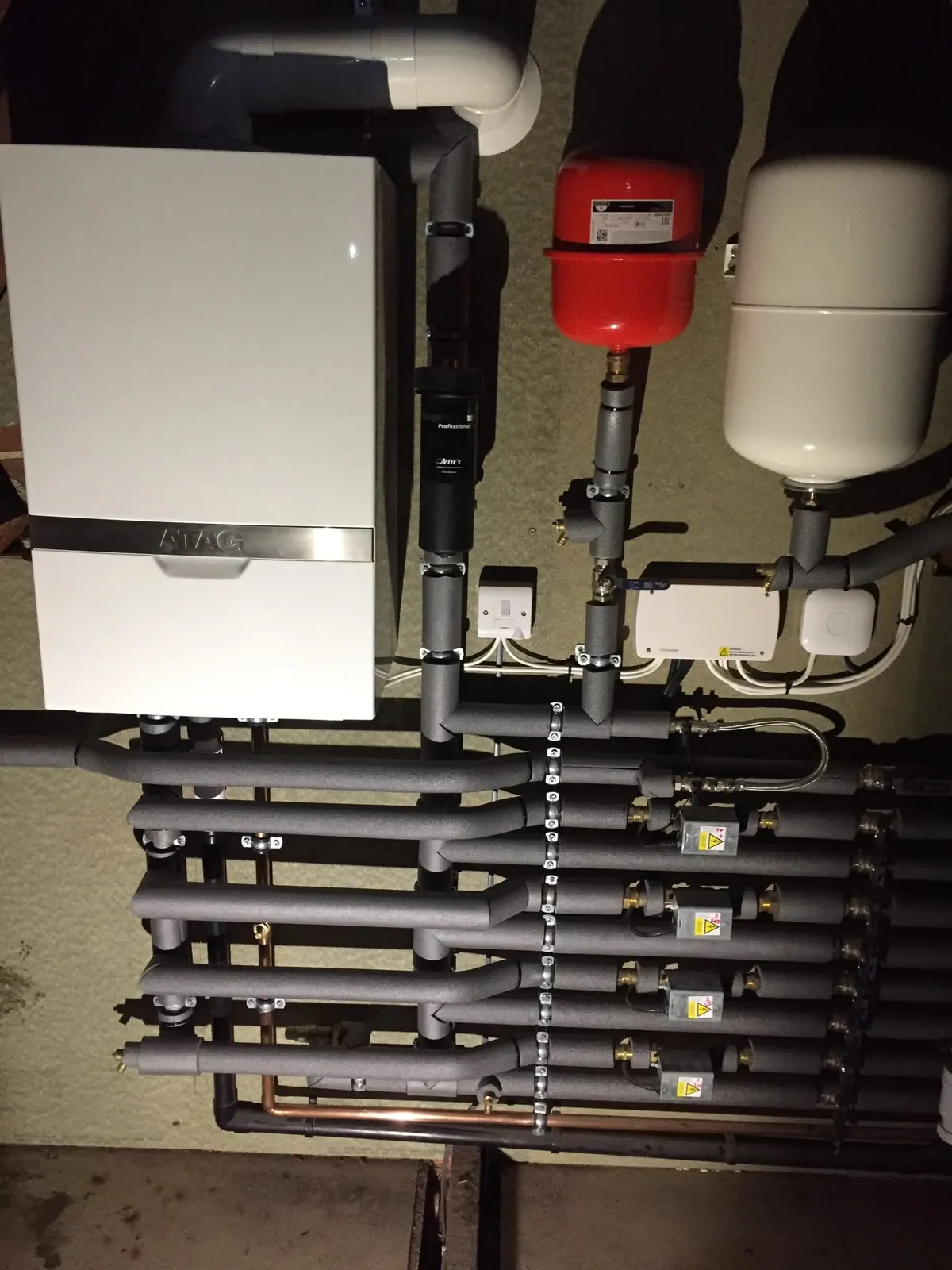 Installed boiler